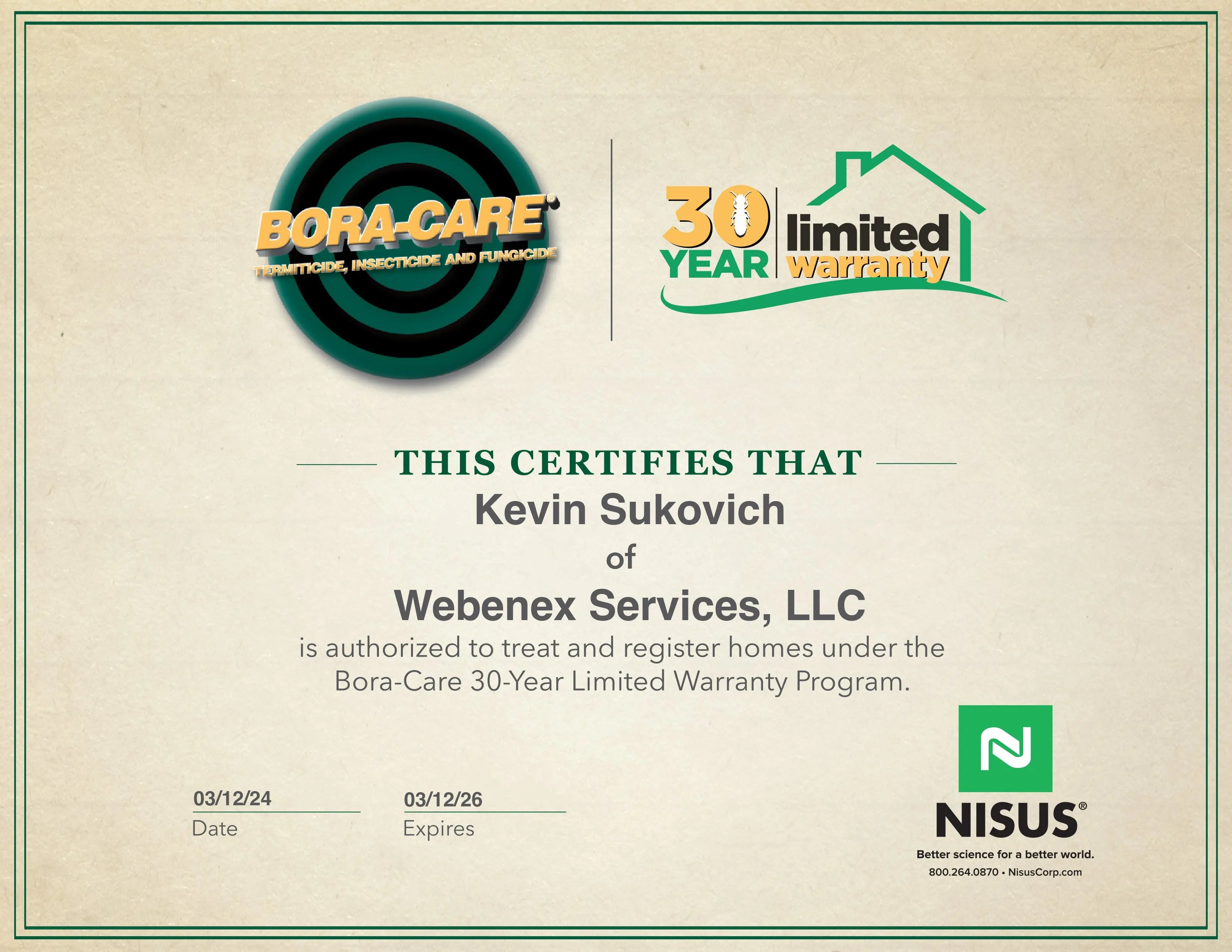 Bora-Care Treatment Webenex Services Pest Control