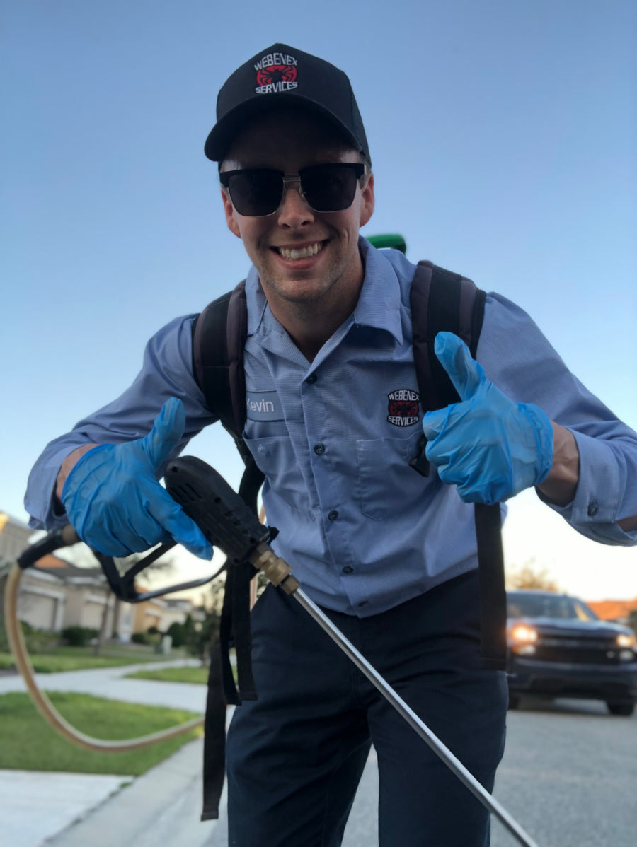 Kevin Sukovich giving a thumbs up on a service call